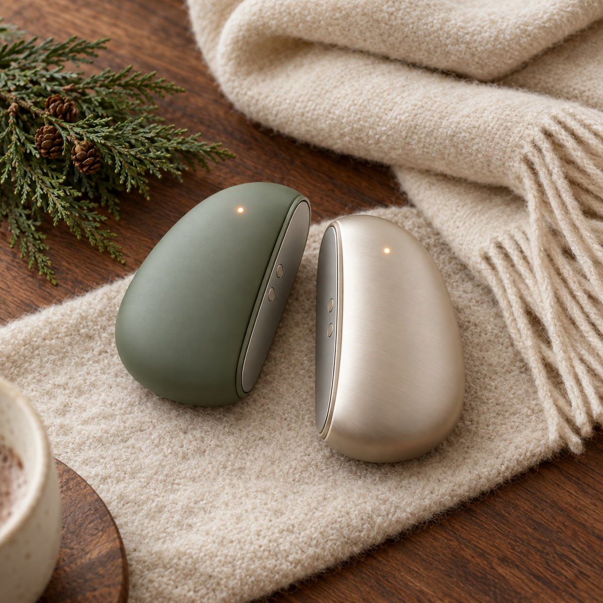 The DuoPalm™ Split-Magnetic Rechargeable Hand Warmer Set (2-Pack)