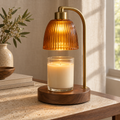 The Aura™ Dimmable Vintage Glass Candle Warmer Lamp